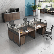 Screen card staff desk desk 4 people Office table and chair combination card holder computer desk simple modern