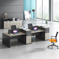 Staff Desk staff Computer table and chairs Combined minimalist modern office furniture 2 6 4 4 People screen working position