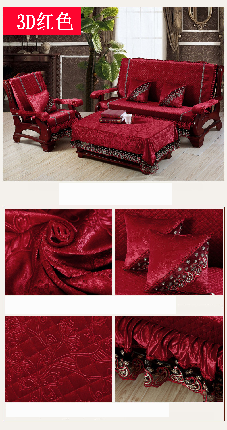 Jin Weina dày xốp gỗ gụ gỗ rắn đệm sofa gỗ đệm với tựa lưng mùa đông Xiêm tùy chỉnh đệm đệm da cho ghế gỗ