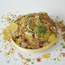 Tropical fish fish food small fish food three-color flake food 100g