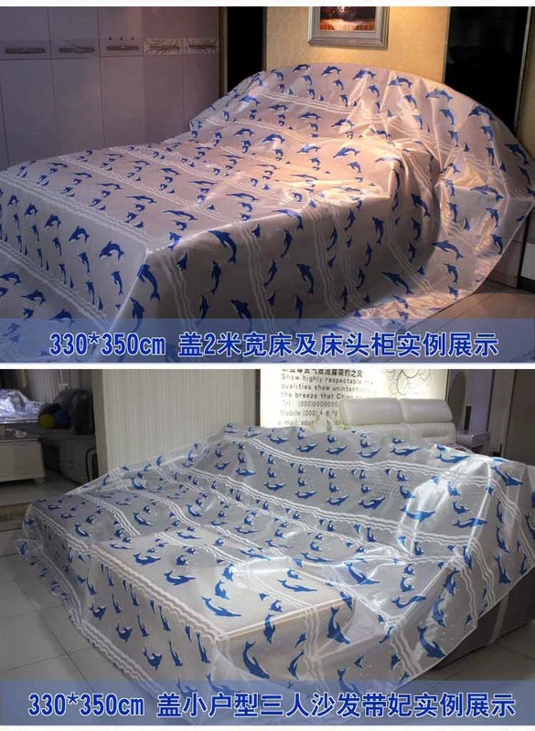 Nệm bao bì túi đặc biệt lưu trữ bụi che nhựa trong suốt bảo vệ bọc sofa trang trí dùng một lần phim chống thấm - Bảo vệ bụi