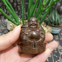 Vietnam agarwood sitting Maitreya Buddha handlebar carving rosewood carving cliff red sandalwood crafts car hanging