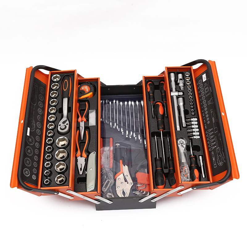 Hardware Toolbox 85 piece combination tool set Hardware manual toolkit Machine manual repair toolbox