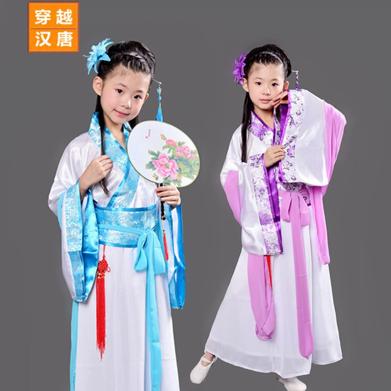 Trang phục cổ tích của trẻ em Trang phục truyền thống Trung Quốc Tần và Hán Trang phục công chúa Tam Quốc Trang phục Hán Trang phục cổ áo thời nhà Đường và Hán phục - Trang phục