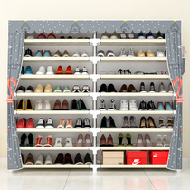  Shoe cabinet household door large capacity widened and increased fabric economical simple multi-layer storage dust-proof small shoe shelf