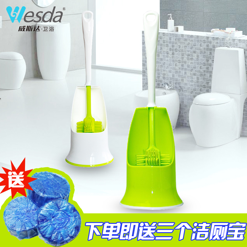 No dead end toilet brush Home Makeup Room Clean Toilet Brush Suit Cleaning Brush soft Mao Double sided toilet brush suit