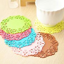 Fashionable and cute padded silicone insulation mat hollowed out Rose Bowl mat coaster coaster