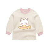 Хлопковый осенний детский удерживающий тепло лонгслив для девочек для мальчиков