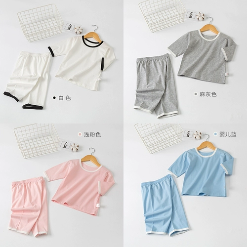 Детский тонкий летний комплект подходит для мужчин и женщин, детская осенняя пижама