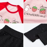 Детский лонгслив для девочек, леггинсы, детское хлопковое нижнее белье, осенний комплект, в западном стиле, в корейском стиле