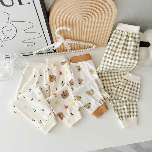 Детское осеннее термобелье, хлопковые детские осенние штаны