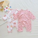 Детское тонкое хлопковое боди для новорожденных, летняя одежда, 0-2 лет