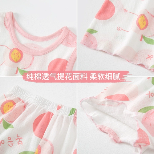 Детская майка топ, комплект, детские тонкие хлопковые шорты для девочек