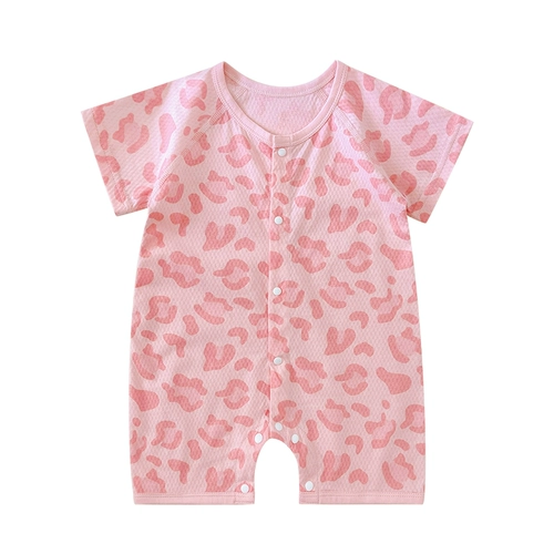 Детский комбинезон для девочек, хлопковое боди для новорожденных, куртка, пижама для мальчиков, короткий рукав, 0-2 лет