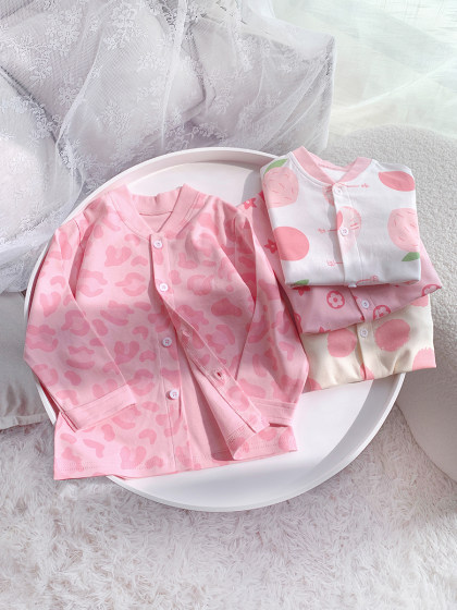 女宝宝秋季纯棉开衫上衣儿童0-5岁洋气长袖秋衣婴儿小童外穿秋装