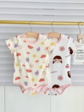 Летняя детская модная пижама для новорожденных, короткий рукав, 0-3 лет