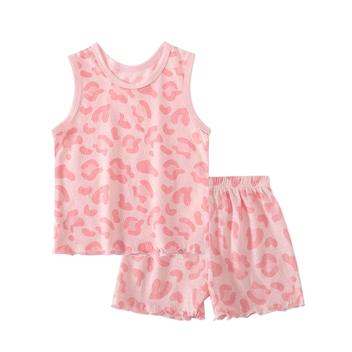 Детская майка топ, комплект, детские тонкие хлопковые шорты для девочек