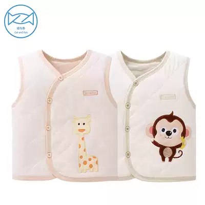 Autumn spring baby warm cotton padded vest girl baby thick cotton boy waistcoat children's waistcoat