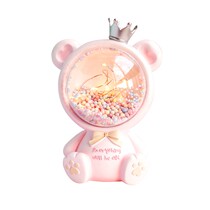 Cute bear star lamp desktop bedroom night light decoration ornaments Christmas gifts for girls creative bedside