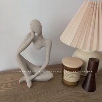 Nordic wind ins resin abstract figure sculpture sandstone ornaments creative home decoration fashion blogger same model