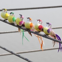 Plant bird Mori branch decoration simulation bundle fake bird crafts art bundle feather bird