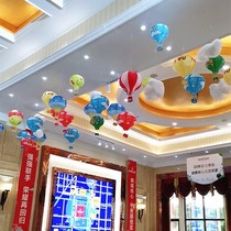 Mid-Autumn Festival shopping mall decoration kindergarten hot air balloon classroom pendant jewelry store decoration lantern hanging ornament ring creation