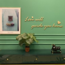 New house light luxury custom 3d three-dimensional letter wall stickers gold decoration creative TV background wall decoration Nordic decoration