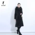 Purple Emperor Shaw Womens 2018 phiên bản mũ mới lông chồn lông toàn bộ áo khoác da lộn SD751 - Faux Fur áo khoác nữ lót lông Faux Fur