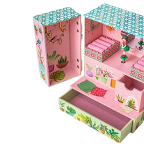 DJECO Music Box Secret Garden Music Box Wooden Jewelry Box Storage Girl Dancing Childrens Birthday Gift