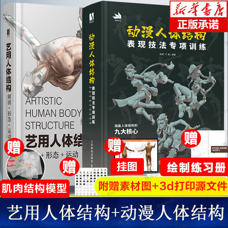2 volumes of animation human body structure for artistic use