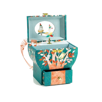 Childrens jewelry box storage box girls music music box princess toy rotating wooden music box