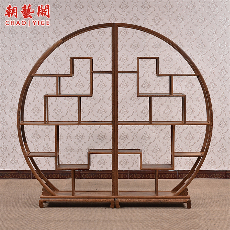 Redwood furniture chicken fin mumbo antique rack Dobag semi - circle antique frame Chinese antique solid wood display rack
