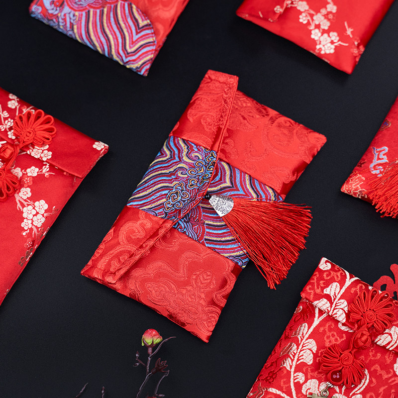 RMBten thousand Cloth Art Red Bag China Wind Bag Wedding Personality Creative Upscale Wedding Change Opening Full Moon is a Courtesy Gold Bag