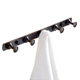 Black coat hook row hook toilet coat hook clothes hook bathroom wall hanging toilet punch-free towel hook