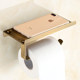 Antique mobile phone storage rack paper towel holder hotel engineering bathroom toilet paper holder all-copper European-style punch-free roll paper holder