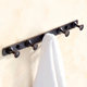 Black coat hook row hook toilet coat hook clothes hook bathroom wall hanging toilet punch-free towel hook