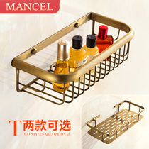 European bathroom shelf All copper antique wall-mounted non-perforated toilet bathroom bathroom bathroom bathroom storage rack