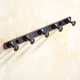 Black coat hook row hook toilet coat hook clothes hook bathroom wall hanging toilet punch-free towel hook
