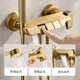 Brushed gold shower shower set for household bathroom full copper simple split bathroom bathroom supercharged bath