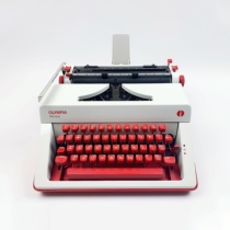 Olympia Monica Red English Typewriter Vintage Vintage Mechanical Window Valentines Day gift Classic