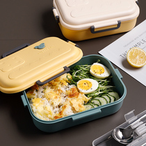 Student lunch box can be heated with microwave oven to work-class sandwich insulation convenience box package with cover package large capacity lunch box