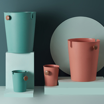 Home Creative Waste Cabin Living Room Toilet Plastic Waste Can Large Desktop Waste Basket