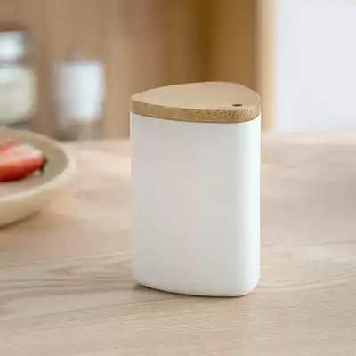 Luguchuan home living room simple dining room wooden cover toothpick box portable toothpick barrel high-grade plastic toothpick barrel can