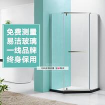 Shower Room Diamond Type 304 Stainless Steel Bathroom Glass Door Bathing Room Bathing Room Partition Bath Screen