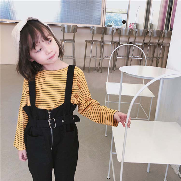 Quần bé gái 2018 xuân hè mới quần jeans cạp cao nữ bé khí chất rắn màu yếm thủy triều quần jean nam mùa đông 1-7 tuổi