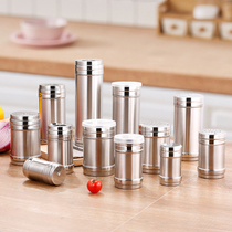 Stainless steel seasoning box bottle salt jar barbecue seasoning jar pepper chili powder seasoning bottle cumin kitchen jar
