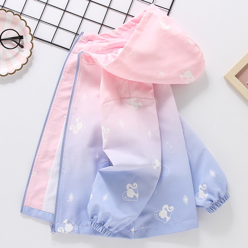 女の子用春秋アウター 2025年新作 スタイリッシュなトレンチコート（中・大サイズ子供用春トップス、ベビー用ウィンドブレーカー）