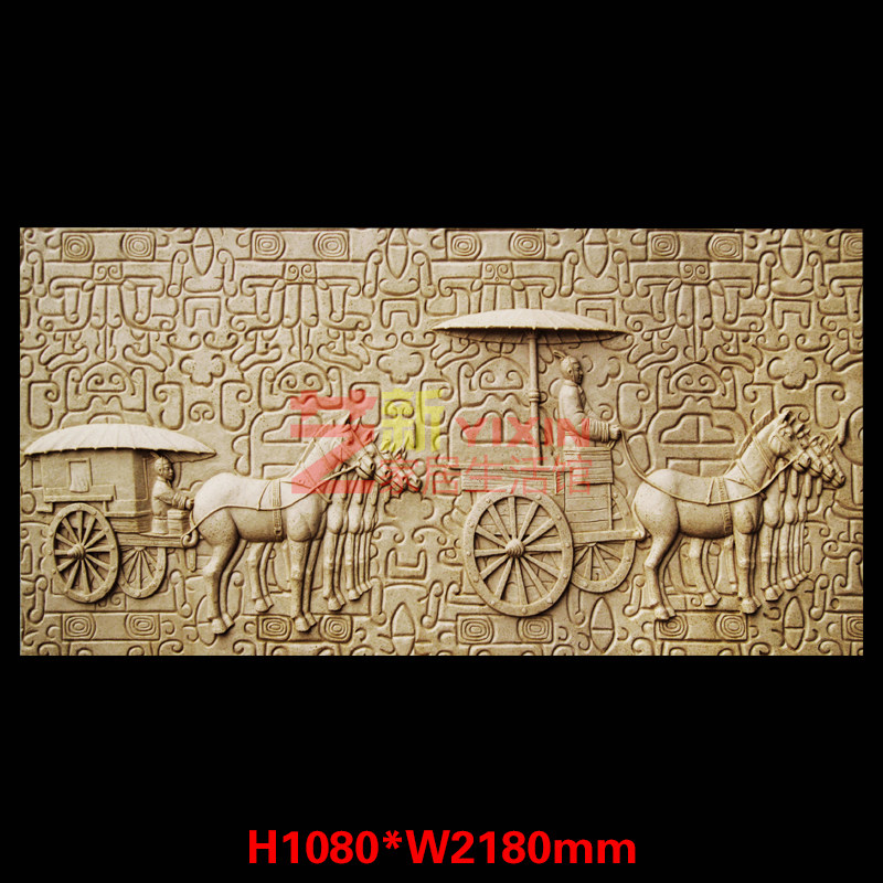 Art New Hotel Villa Exterior Wall GRC Cement Artificial Sandstone Relief Landscape Mural Glass Fiber Sculpture Customization