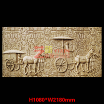 Art new hotel villa exterior wall GRC cement artificial sandstone relief landscape mural FRP sculpture customization