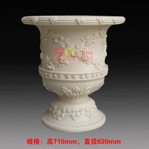Sandstone flower bowl flower pot Sandstone sculpture Artificial sandstone landscape garden decoration Sandstone leaf flower pot